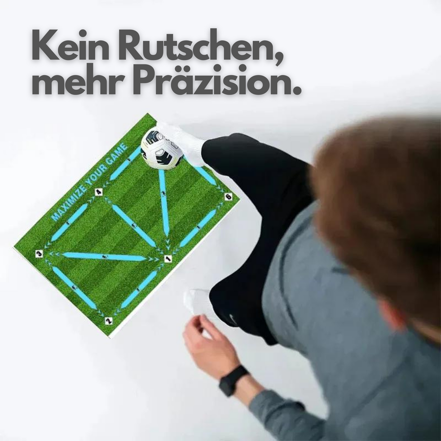 FlexiKick Pro - Faltbarer Fußball-Dribbling Trainingsmatte