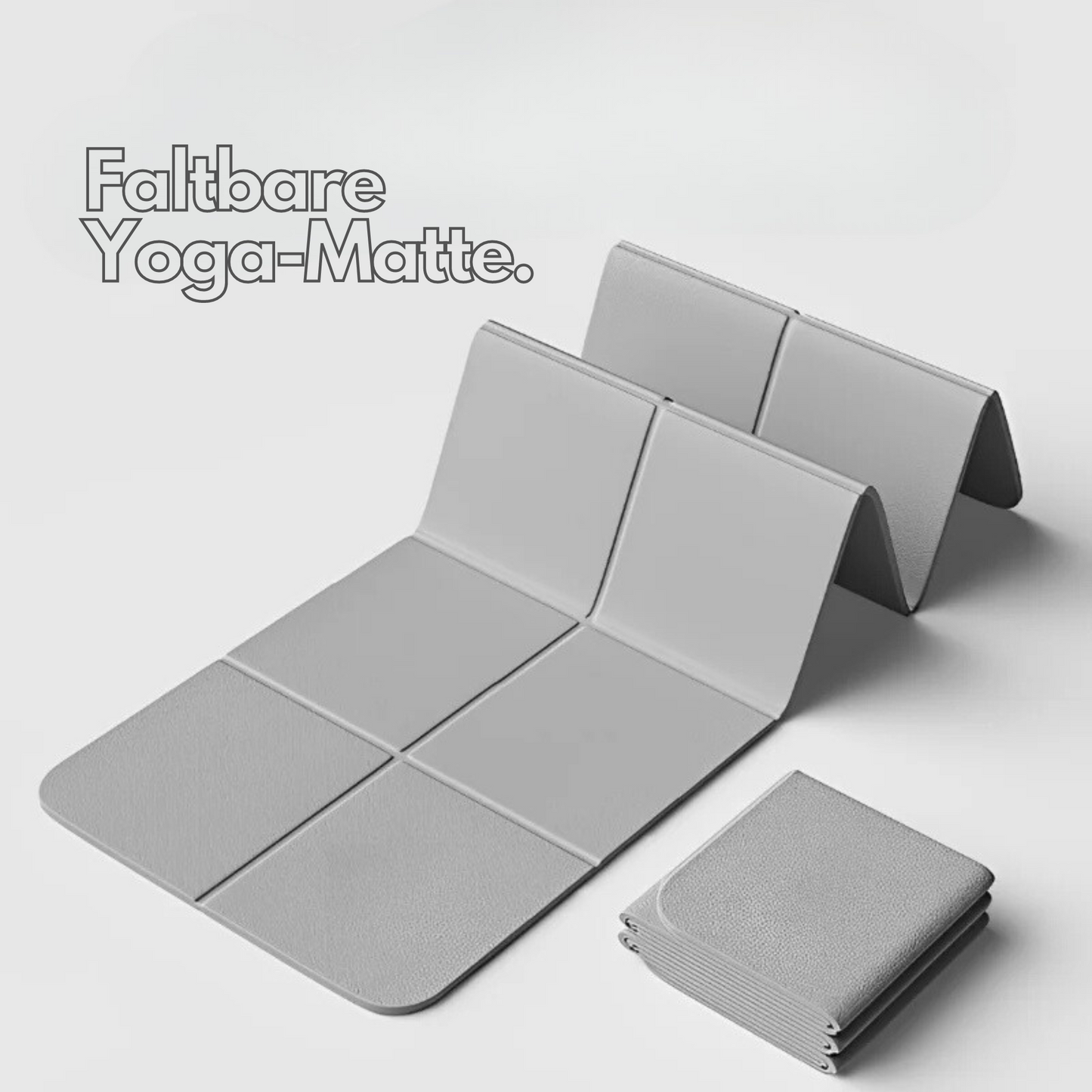 Faltbare Yoga-Matte, doppelseitiges Antirutsch-Design