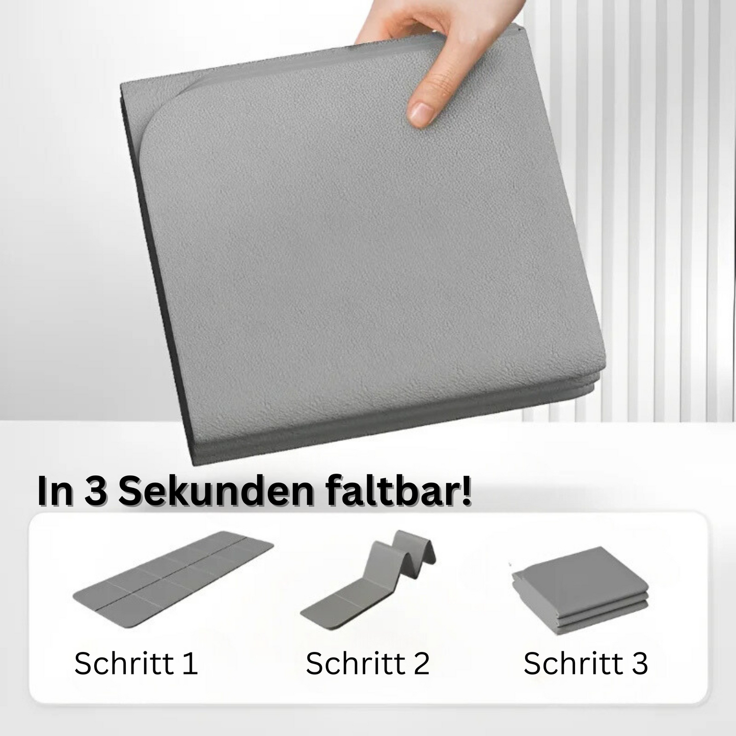 Faltbare Yoga-Matte, doppelseitiges Antirutsch-Design