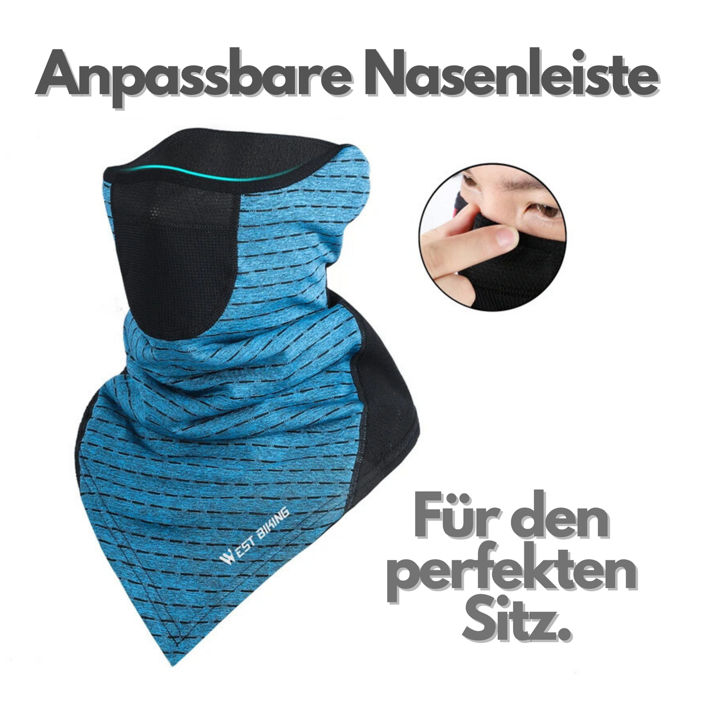 WEST BIKING Ski Fahrrad Laufen Winter Maske, dichtes Fleece